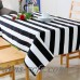 Negro Blanco rayas paño decorativo algodón de lino hogar mesa de comedor Dustpoof lavable decoración masa tapetes ali-79233390